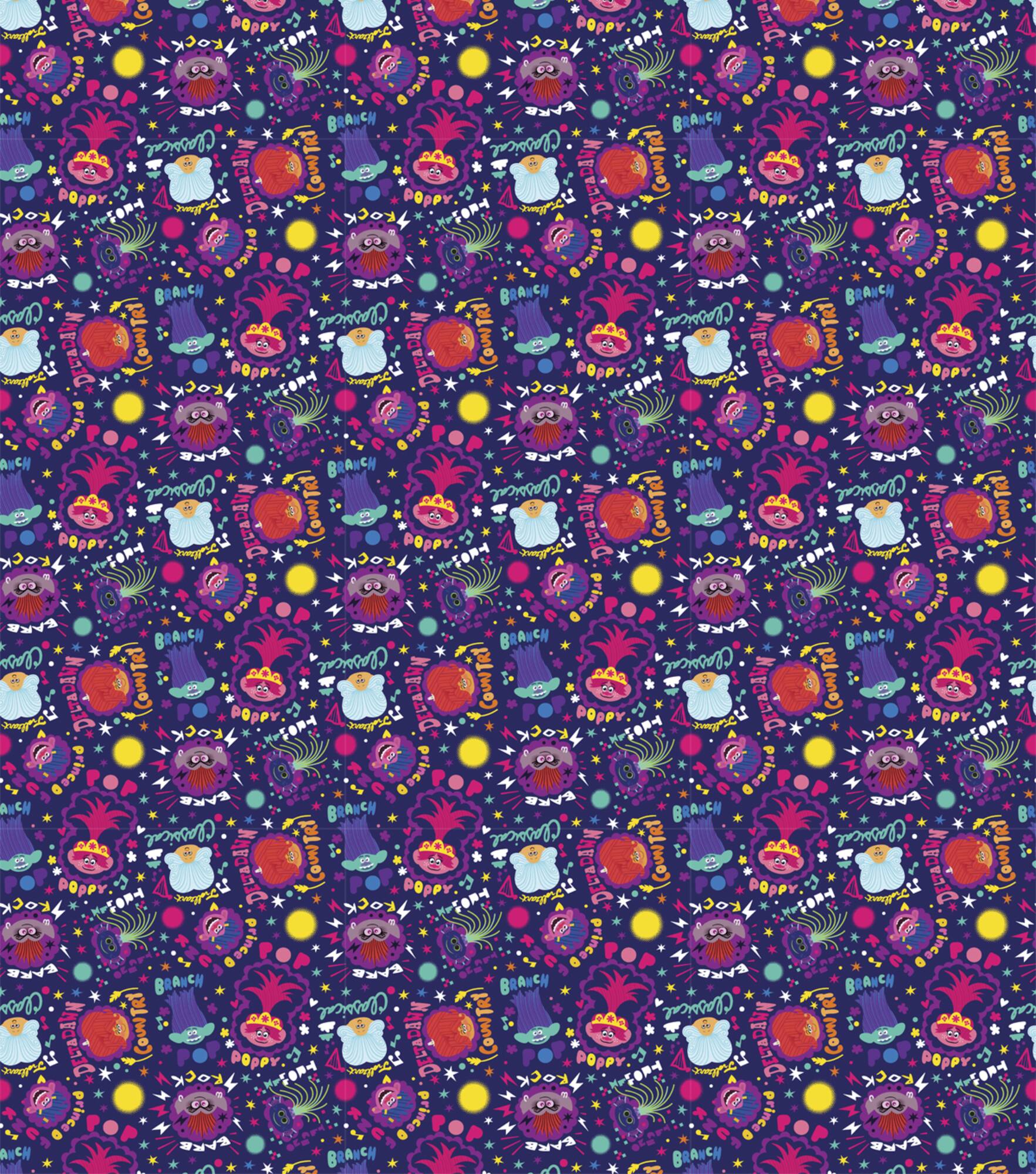 Universal Dreamworks Trolls Party Cotton Fabric